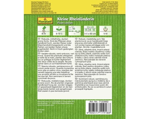 FLORASELF® Spliterwten Kleine Rheinländerin Groentezaden 4 FLORASELF® Spliterwten Kleine Rheinländerin Groentezaden - Afbeelding 2