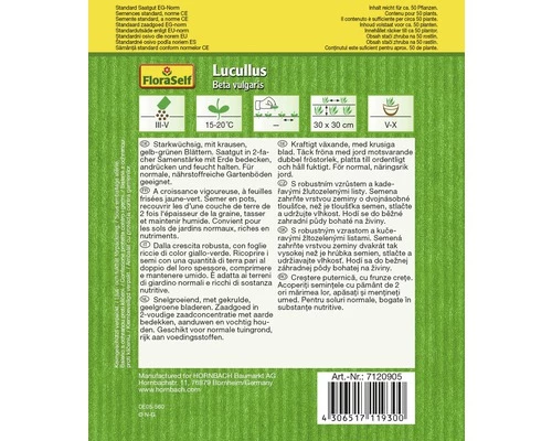 FLORASELF® Mangold Lucullus Groentezaden 4 FLORASELF® Mangold Lucullus Groentezaden - Afbeelding 2