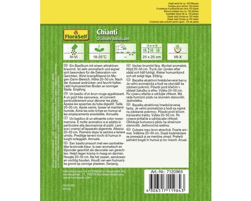 FLORASELF® Basilicum Chianti Kruidenzaden 4 FLORASELF® Basilicum Chianti Kruidenzaden - Afbeelding 2