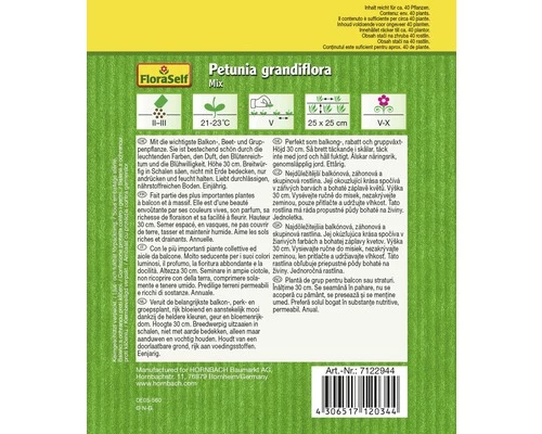 FLORASELF® Petunia Mix Petunia Grandiflora Bloemenzaden 4 FLORASELF® Petunia Mix Petunia Grandiflora Bloemenzaden - Afbeelding 2
