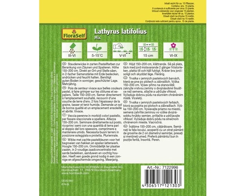 FLORASELF® Lathyrus Mengsel Lathyrus Latifolius Bloemenzaden 4 FLORASELF® Lathyrus Mengsel Lathyrus Latifolius Bloemenzaden - Afbeelding 2