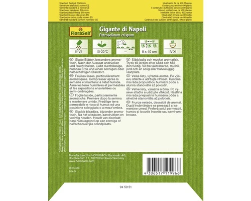 FLORASELF® Peterselie Gigante Di Napoli Kruidenzaden 4 FLORASELF® Peterselie Gigante Di Napoli Kruidenzaden - Afbeelding 2