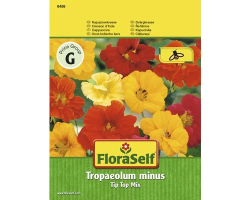 FLORASELF® Oost-Indische Kers Tip Top Mix Tropaeolum Minus Bloemenzaden 3 FLORASELF® Oost-Indische Kers Tip Top Mix Tropaeolum Minus Bloemenzaden